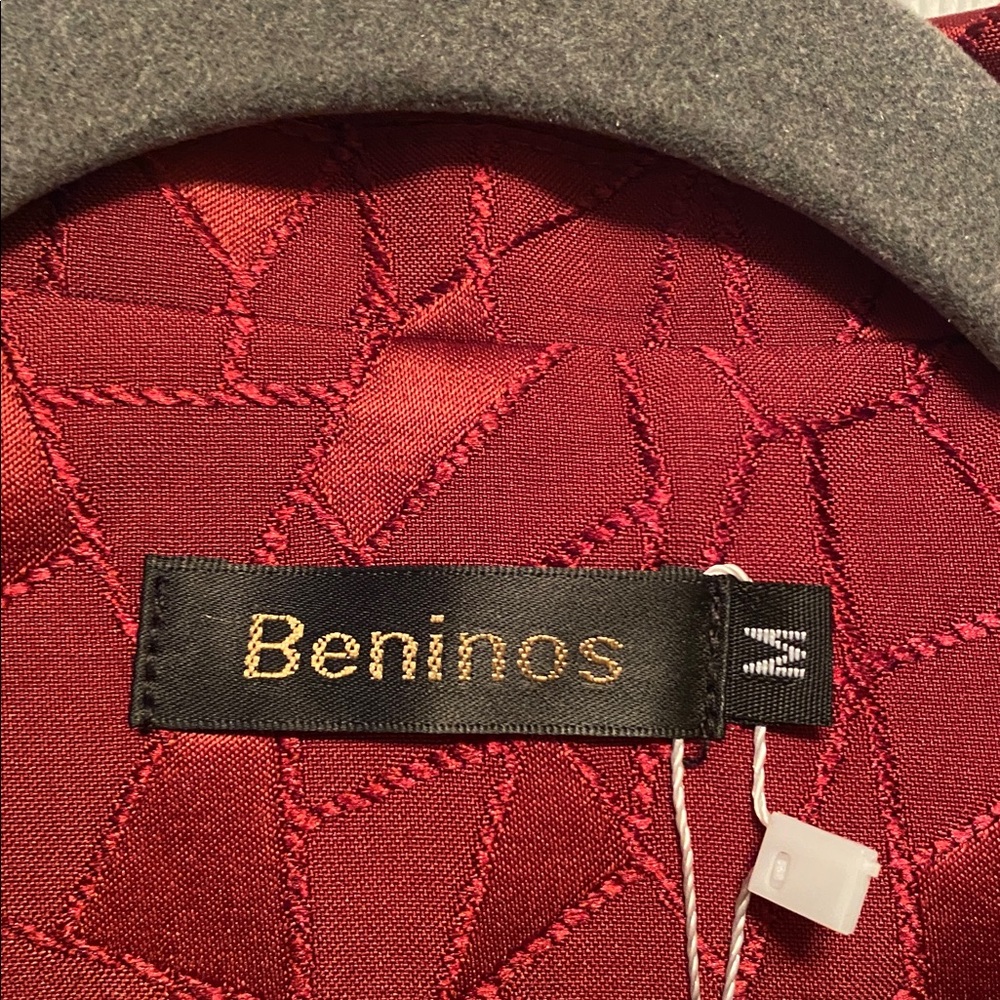 Beninos Maroon Geometric Blazer…size M - Picture 3 of 5